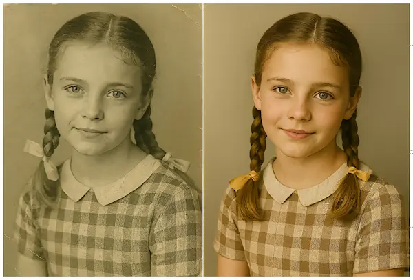 restauración profesional de fotos antiguas antes y después